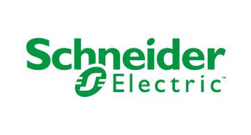 Schneider Electric Logo in grün mit stilisiertem „S“-Symbol und dem Schriftzug „Schneider Electric“.